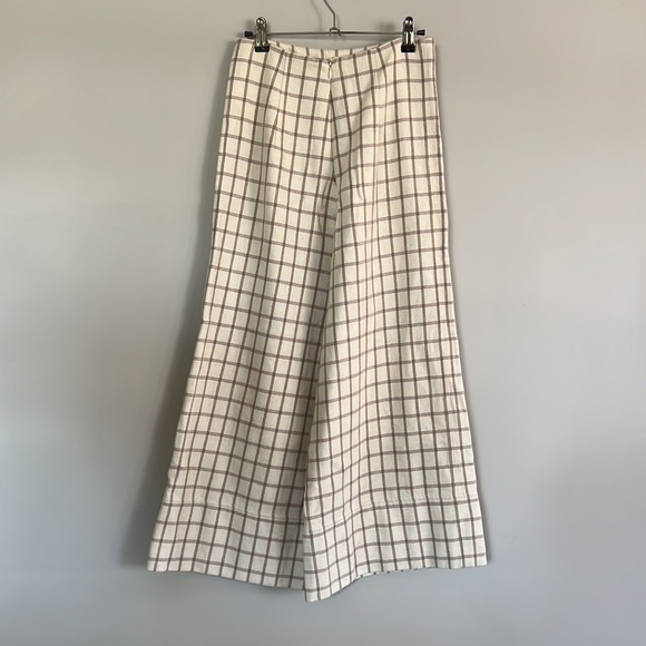 SOLD - Caron Callahan Plaid Wool Trouser Pant - Picture 3 of 5